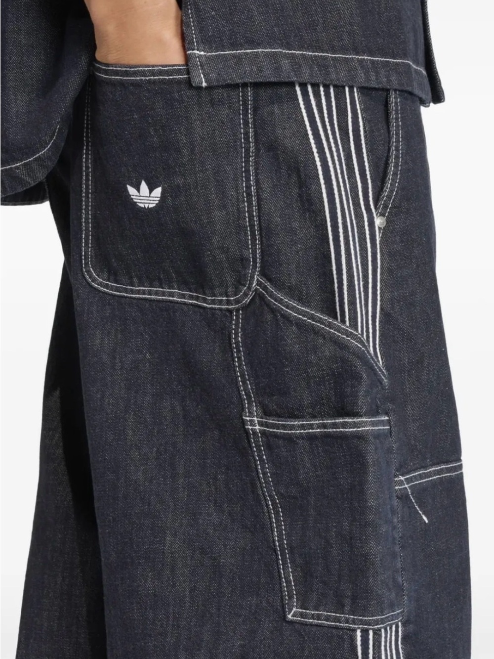 Adidas Workwear Men’s Dark Indigo Barrel Denim Carpenter Jeans - Relaxed Fit 28” - Picture 5 of 13
